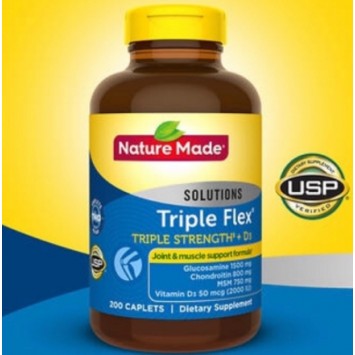 Nature Made Triple Flex + D3 萊翠美 三倍强效天然 葡萄糖胺+ D3 200錠