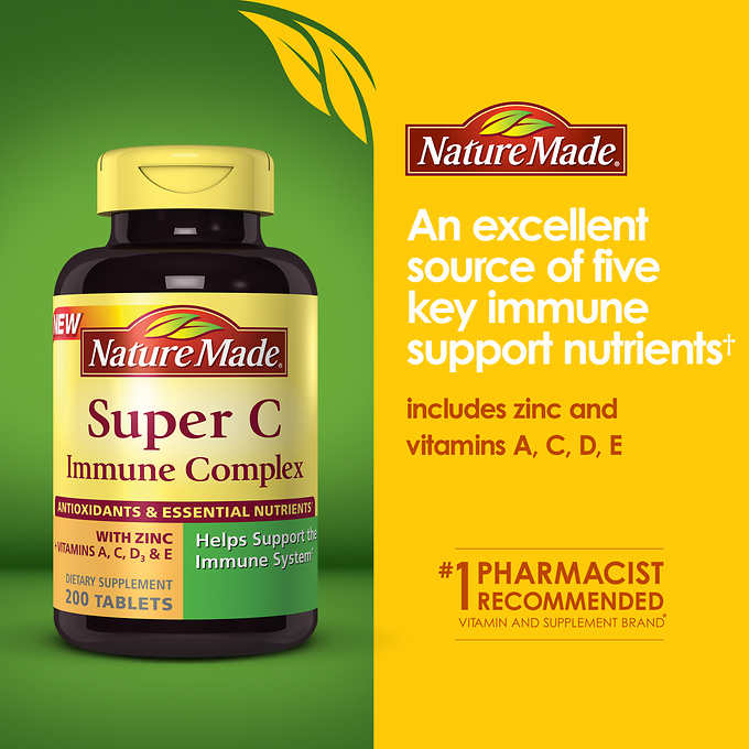 Nature Made Super C Immune Complex 200顆 萊萃美超級維他命C