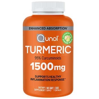 美國Costco 賣場 Qunol 薑黃素 Tumeric 1500mg 180顆